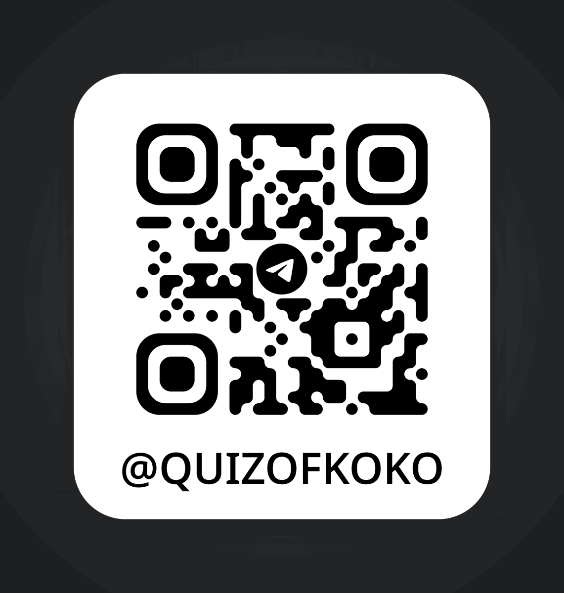 QR code of Koko's Telegram channel